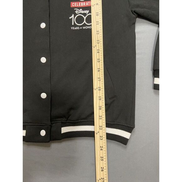 Walt Disney Bomber Varsity Jacket 100 Years Of Wonder Black Embroidered - Picture 5 of 7